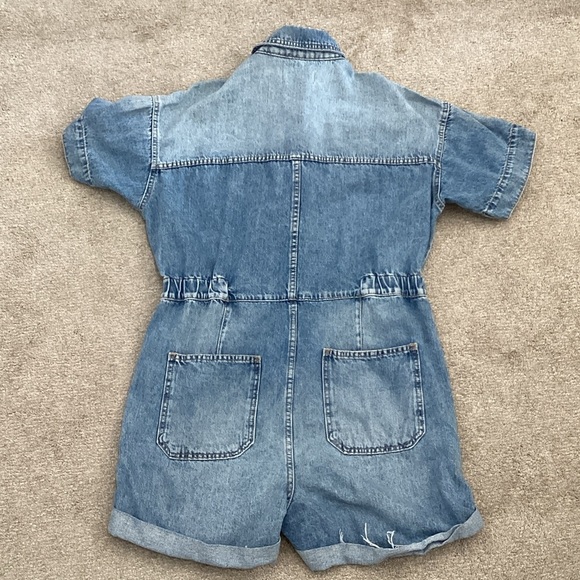 We The Free Light Blue Denim Romper medium free people - Picture 7 of 7